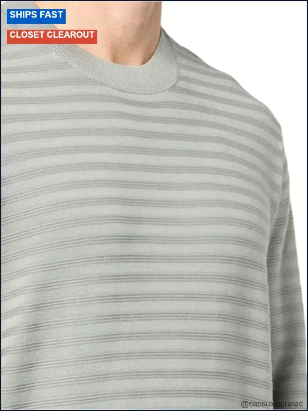 Men's Textured Crew Neck Long Sleeve Pullover Sweater